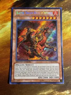Yu-Gi-Oh! Blaster, Dragon Ruler of Infernos CT10-EN002 Secret Rare Limited NM - Image 2