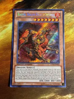 Yu-Gi-Oh! Blaster, Dragon Ruler of Infernos CT10-EN002 Secret Rare Limited NM - Image 4