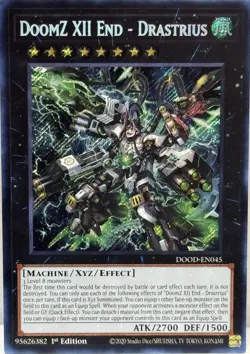 Yugioh! LP DoomZ XII End - Drastrius - DOOD-EN045 - Secret Rare - 1st Edition Li - Image 1