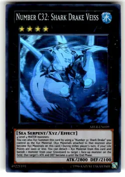 Number C32: Shark Drake Veiss (Ghost Rare) ABYR-EN039 Abyss Rising NM - Image 1