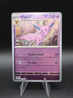 Pokemon Espeon TCG Prismatic Evolutions Pokeball Reverse Holo Card 33/131 - Image 1