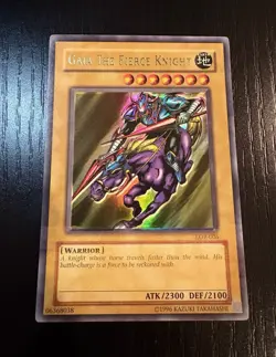 Yu-Gi-Oh! Gaia the Fierce Knight LOB-006 Ultra Rare - Foil Shift Error/Misprint - Image 1