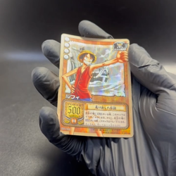 Luffy 2003 BP-C03 One Piece Card Game Prism Holo Japanese Vintage Bandai - Image 2