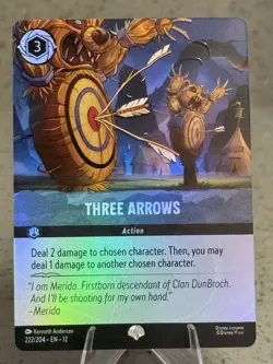 Disney Lorcana Wilds Unknown Three Arrows Epic Foil #222/204 - Image 1
