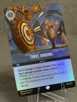 Disney Lorcana Wilds Unknown Three Arrows Epic Foil #222/204 - Image 3