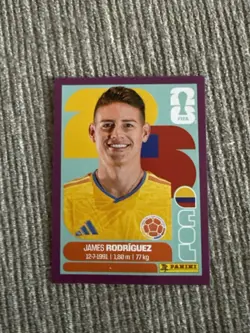 2026 World Cup Panini Sticker - James Rodriguez- Purple Parallel - COL14 - Image 1