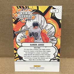 Panini 2025 Donruss Bomb Squad Insert Aaron Judge New York Yankees #18 - Image 2