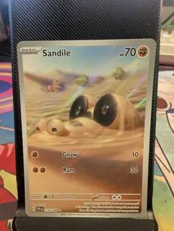 Pokemon Sandile 216/198 Scarlet Violet Base Illustration Rare - Image 1