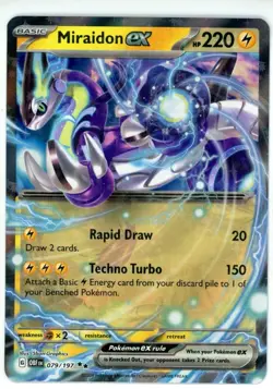 Pokemon TCG Miraidon ex 079/197 Sv03: Obsidian Flames Double Rare - Image 1