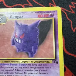Pokemon Gengar 20/62 Fossil Unlimited Edition Regular Rare Non-Holo LP-MP - Image 4