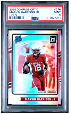 2024 PANINI DONRUSS OPTIC HOLO #276 MARVIN HARRISON JR. ROOKIE RC PSA 9 - Image 1