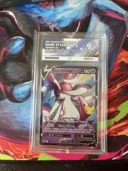 Pokemon TCG Dark Sylveon V SWSH134 Ace Grading 9 - Image 1