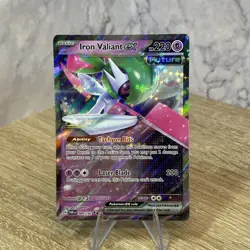Iron Valiant EX 089/182 Holo Double Rare S & V Paradox Rift Pokemon Card - Image 1