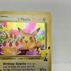 Birthday Pikachu - 24/53 - Pokemon TCG: Celebrations Classic Collection - NM - Image 2