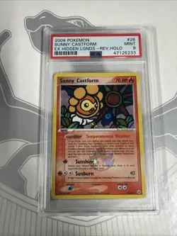 Pokemon SUNNY CASTFORM 26/101 PSA 9 | Mint | REV HOLO | EX Hidden Legends | 2004 - Image 1