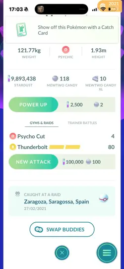 Pokemon Go Legendary Mewtwo ( Normal ) - Image 2