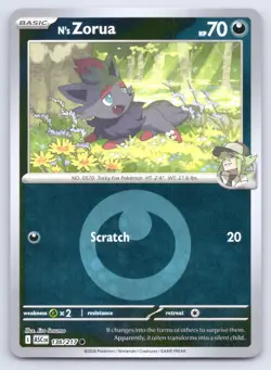 Pokemon N's Zorua (Energy Symbol) Ascended Heroes ASC REVERSE HOLO C 136/217 NM - Image 1