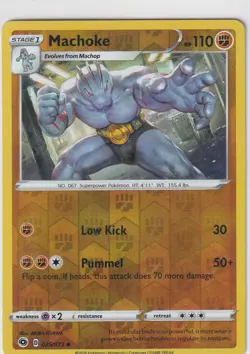 Pokemon Karte Weg des Champs Nr. 25/73 Machoke Reverse Holo englisch - Image 1