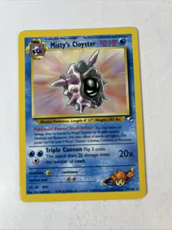 Pokemon Misty's Cloyster 29/132 Gym Heroes Regular Unlimited Rare Vintage 2000 - Image 1