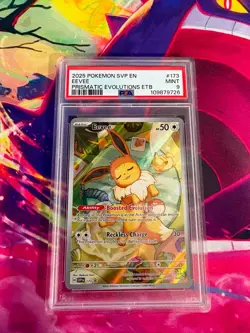 Eevee SVP173 Prismatic Evolutions Promo PSA Graded 9 English Pokemon TCG - Image 1