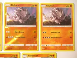 Rhyhorn Rhydon Non & Reverse Holo Rhyperior 95/214 Unbroken Bonds 7 Pokemon Card - Image 3