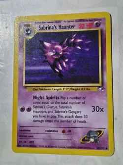 Pokemon TCG Sabrina's Haunter Gym Challenge 58/132 Non-Holo Card WOTC - Image 2