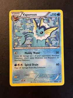 VAPOREON Black Star Promo POKEMON Holo Foil 2013 Trading Card BW89 - Image 1