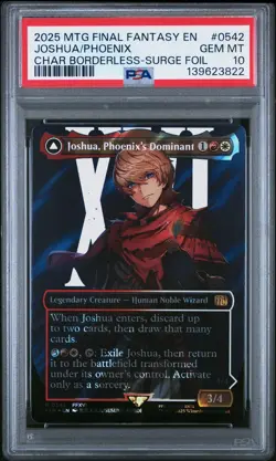 2025 MTG FINAL FANTASY JOSHUA, PHOENIX'S DOMINANT/PHOENIX, WARDEN OF FIRE PSA 10 - Image 1