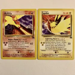 Moltres 21 And Zapdos 23 Rare Promo Non Holo Pokemon Card Great Condition - Image 1