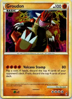 Pokemon Groudon 6/95 Holo Rare Card Call of Legends Series - Image 1
