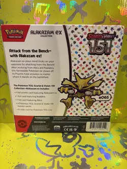 Pokemon TCG Scarlet and Violet 151 Alakazam ex Collection Box (Factory Sealed) - Image 2