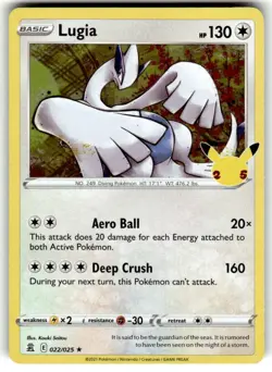 Lugia 022/025 Celebrations Holo Pokemon Card NM - Image 1