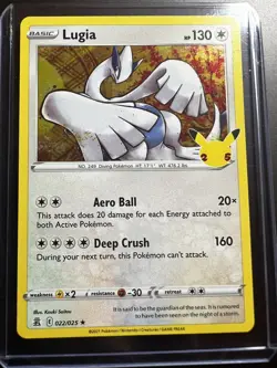 Lugia 022/025 Pokemon Celebrations 25th Anniversary Holo Rare Card TCG Near Mint - Image 1