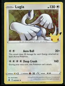 2021 Celebrations Set Pokemon Card 22 Lugia NM - Image 1