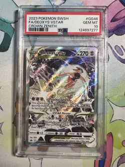 Deoxys VSTAR Crown Zenith Galarian Gallery Holo Card GG46/GG70 PSA 10 - Image 1