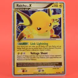 Pokemon TCG English Card Stormfront Raichu Lv.X 99/100 Holo Rare - Image 1