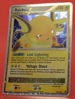 Pokemon TCG English Card Stormfront Raichu Lv.X 99/100 Holo Rare - Image 4