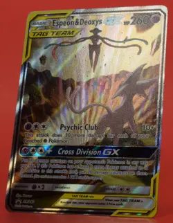 Pokemon TCG English Card Sun & Moon Promo SM240 Espeon & Deoxys GX Standard Size - Image 4