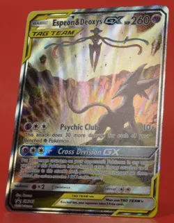 Pokemon TCG English Card Sun & Moon Promo SM240 Espeon & Deoxys GX Standard Size - Image 5