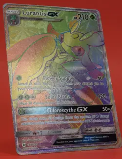 Pokemon TCG English Card Sun & Moon Base Set Lurantis GX 150/149 Rainbow Rare - Image 3