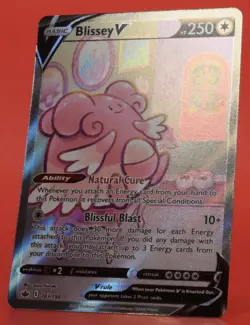 Pokemon TCG English Card Chilling Reign Blissey V 183/198 Full Art Holo - Image 4