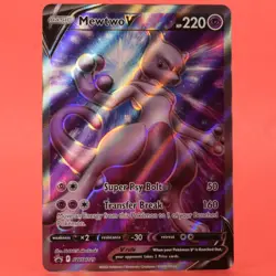 Pokemon TCG English Card Sword Shield Mewtwo V SWSH229 Full Art GO - Image 1
