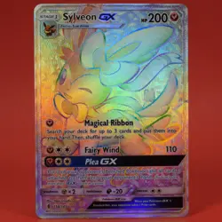Pokemon TCG English Card Guardians Rising Sylveon GX 158/145 Rainbow Holo - Image 1