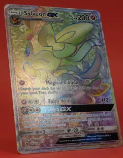 Pokemon TCG English Card Guardians Rising Sylveon GX 158/145 Rainbow Holo - Image 3