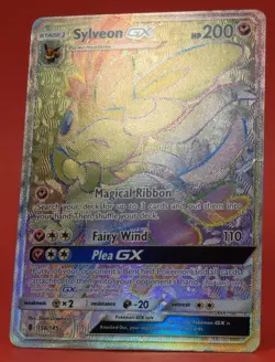 Pokemon TCG English Card Guardians Rising Sylveon GX 158/145 Rainbow Holo - Image 4