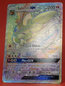 Pokemon TCG English Card Guardians Rising Sylveon GX 158/145 Rainbow Holo - Image 5