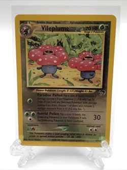 Pokemon Vileplume Southern Islands Holo 17/18 Trading Card LP Swirl - Image 1