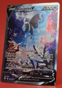 Pokemon TCG English Card Brilliant Stars Lumineon V 156/172 Full Art - Image 4