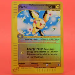 Pokemon TCG English Card e-Series Expedition Base Pichu 22/165 Reverse Holo Rare - Image 1