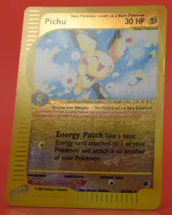 Pokemon TCG English Card e-Series Expedition Base Pichu 22/165 Reverse Holo Rare - Image 4